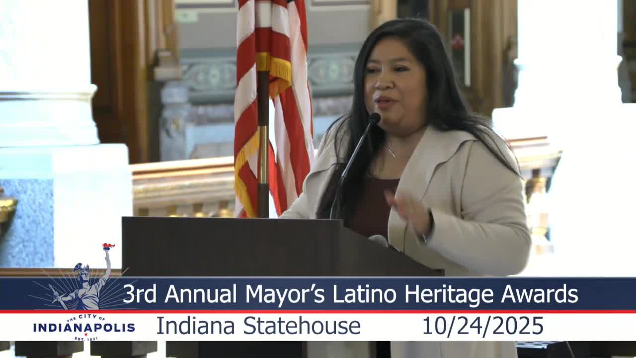 Mayor's Latino Advisory Council presents 2025 Latino Heritage Awards at Indiana Statehouse