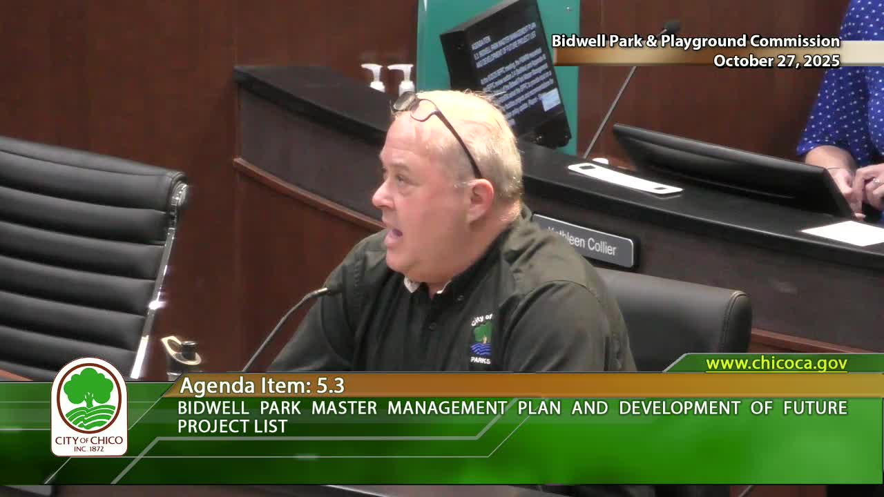 Parks staff to draft facilities priority list; bench‑donation policy to be updated amid space and maintenance concerns