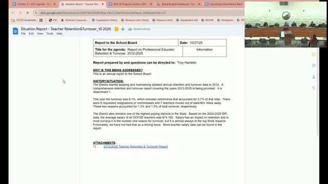 HR report: retirements and relocation drive most educator turnover, district analysis shows