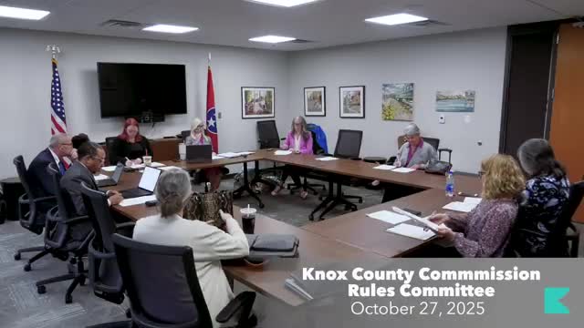 Knox County Rules Committee approves package of procedural rule changes on grant disclosures, committee referrals and meeting participation