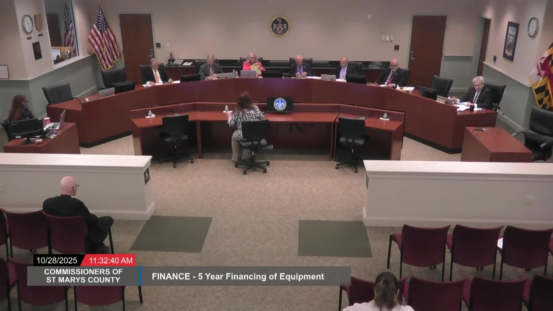St. Mary's County signs off on $900,000, five‑year equipment financing at 3.717%