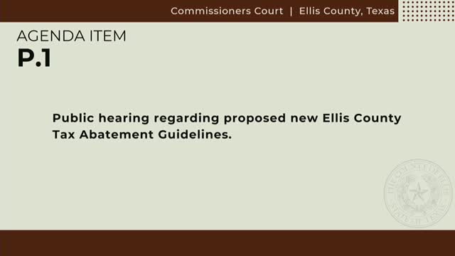 Ellis County adopts new tax-abatement guidelines, sets $50 million threshold for new projects