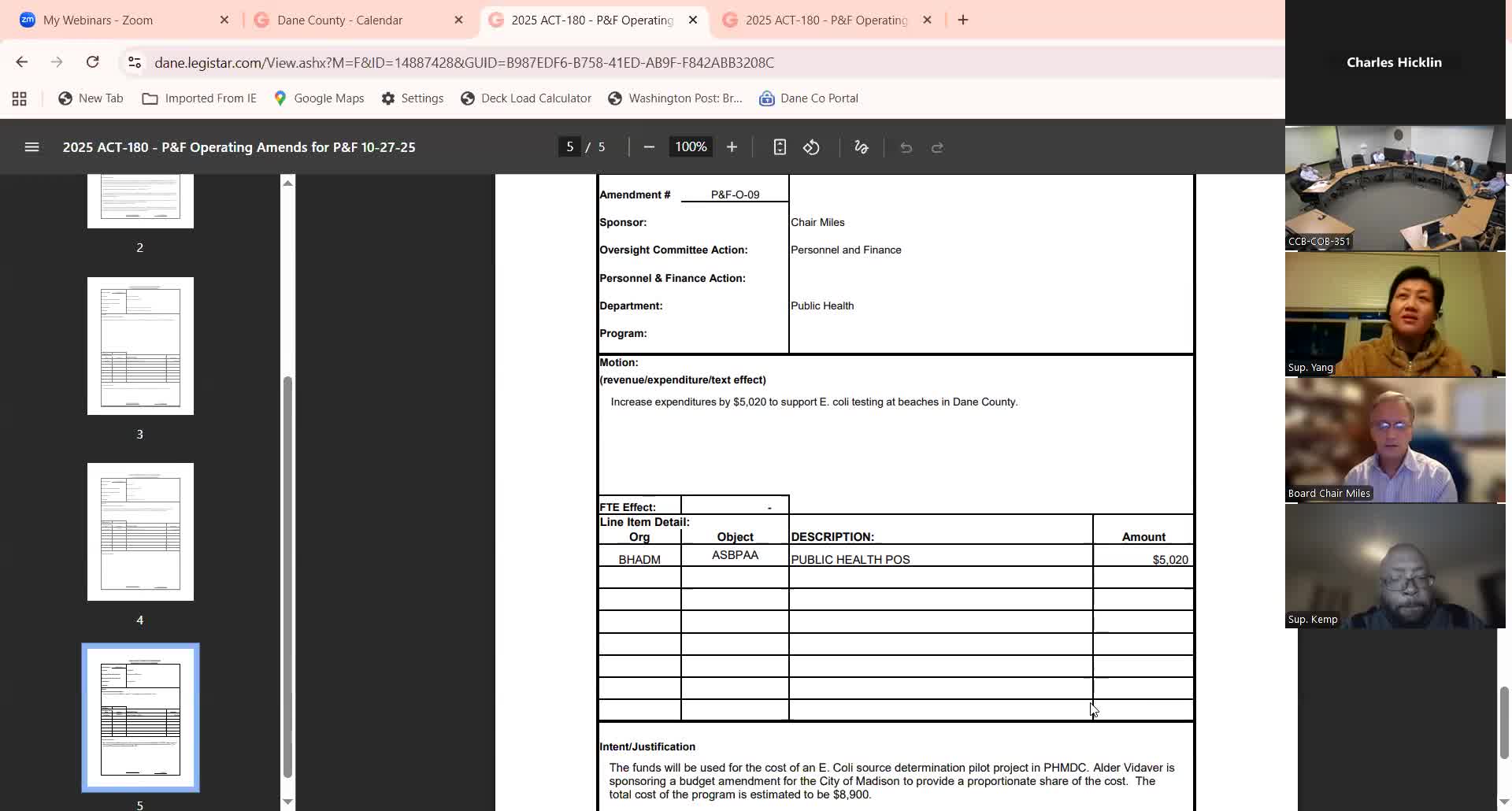 Dane County committee considers $5,020 pilot to trace E. coli sources at local beaches