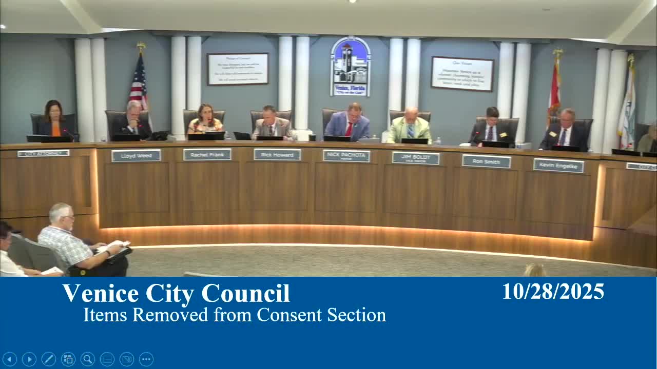 Votes at a glance: Venice City Council actions