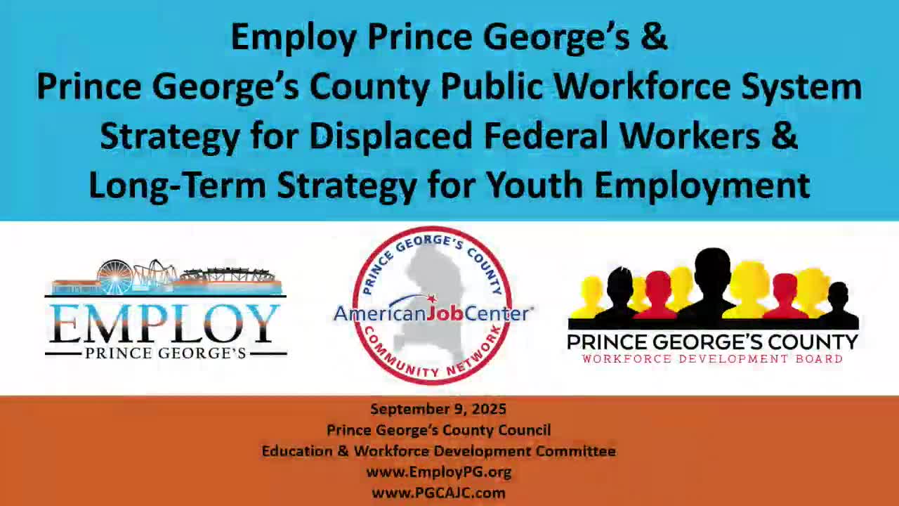 Employ Prince George's offers $200,000 ARPA program and job services for displaced federal workers; has served about 500