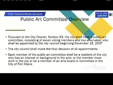 Fort Myers public art committee seeks permission to use fund for master plan consultant