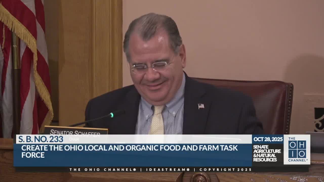 Sponsor seeks task force to boost local and organic food access under Senate Bill 233