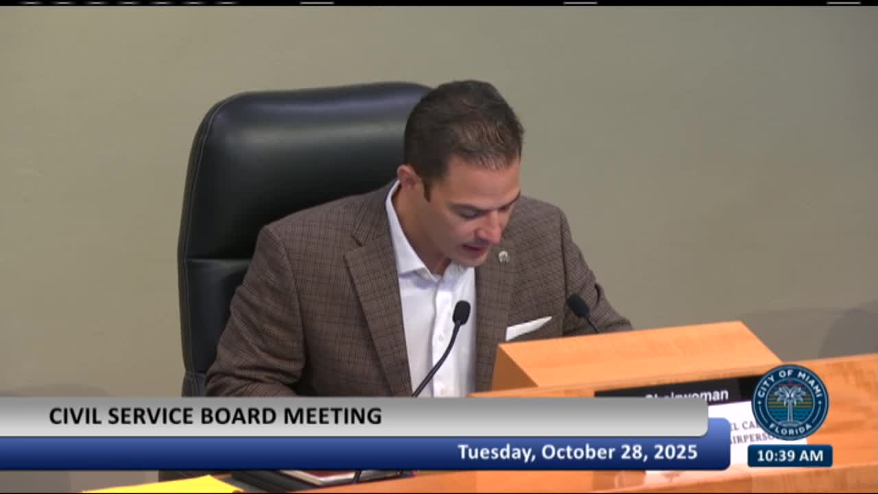 Civil Service Board continues multiple appeal and investigation hearings to later dates