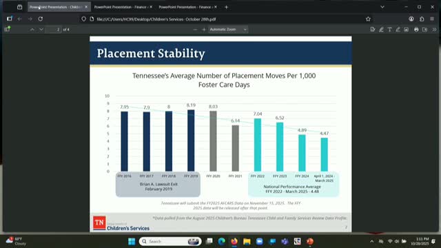 DCS says placements and staff metrics improved but committee seeks caseload and mortality details