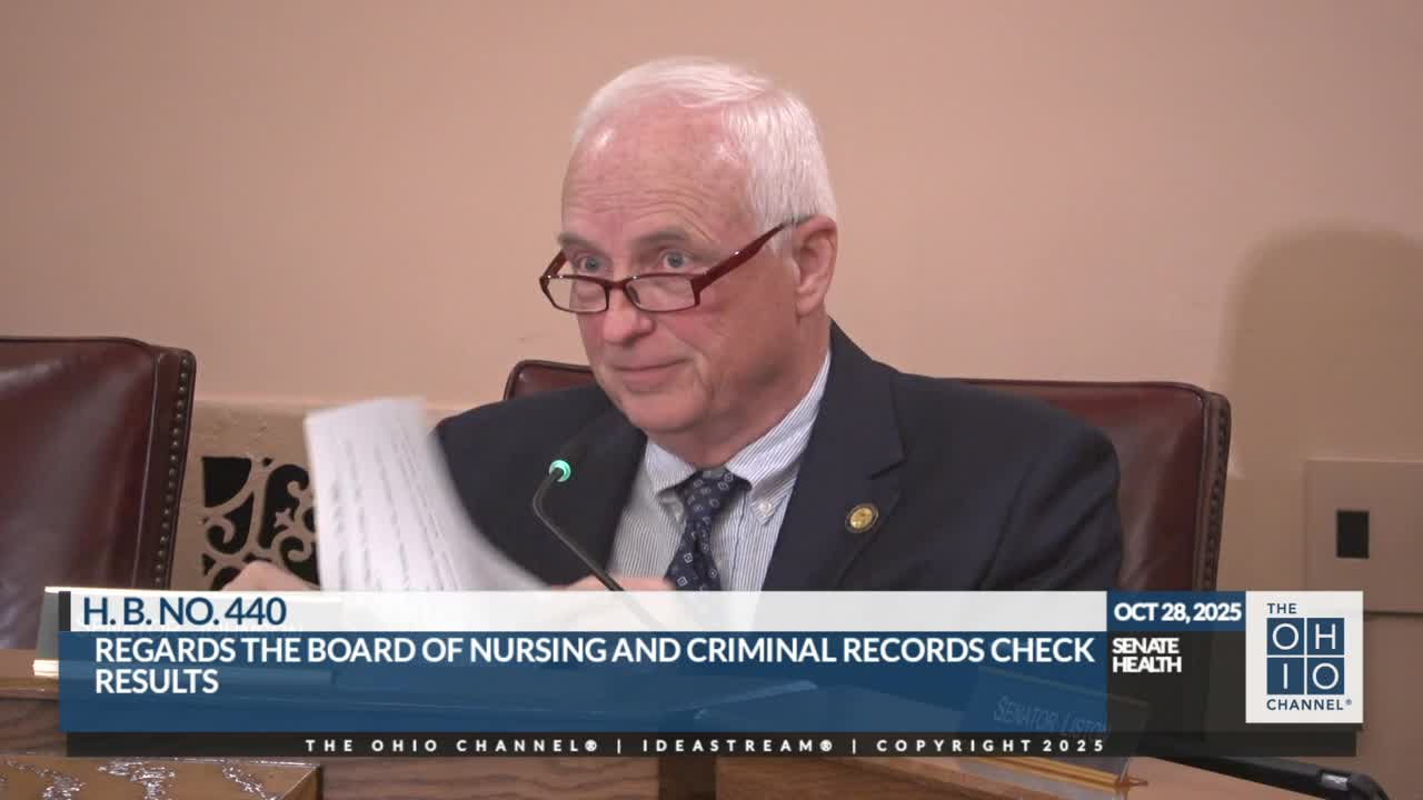 House sponsors say bill clarifies Board of Nursing background-check access after FBI request
