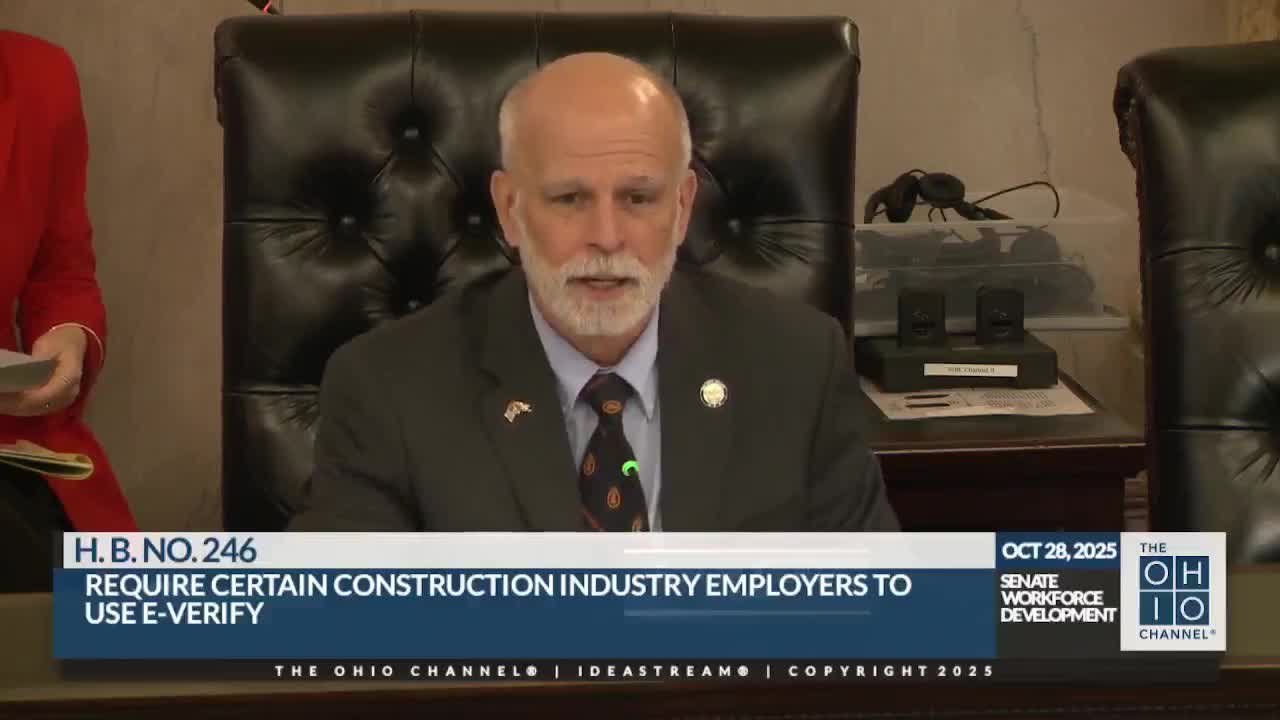 Senate workforce committee favorably reports bill to require E-Verify for new construction hires