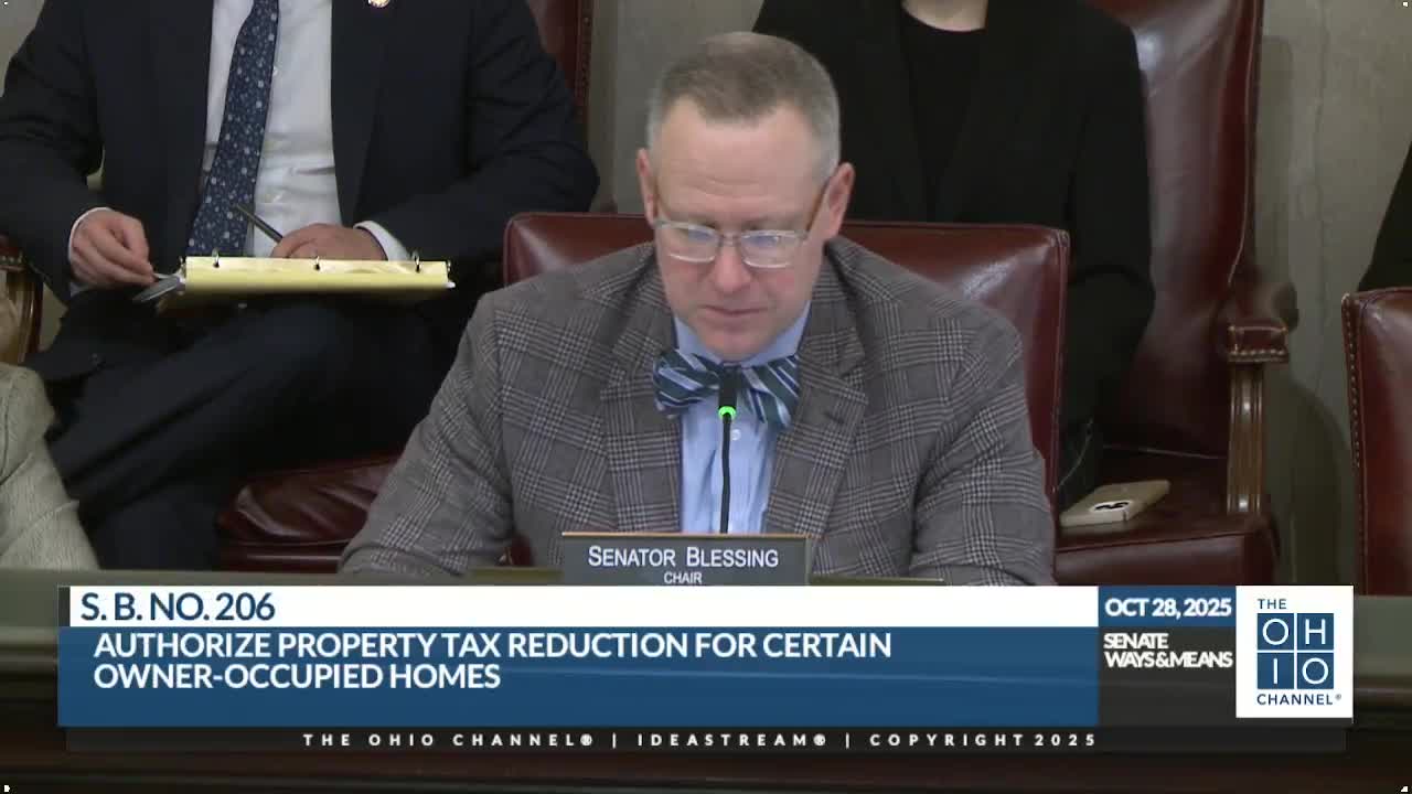 Senate hears bill to cut property taxes 50% for Ohioans 65 and older