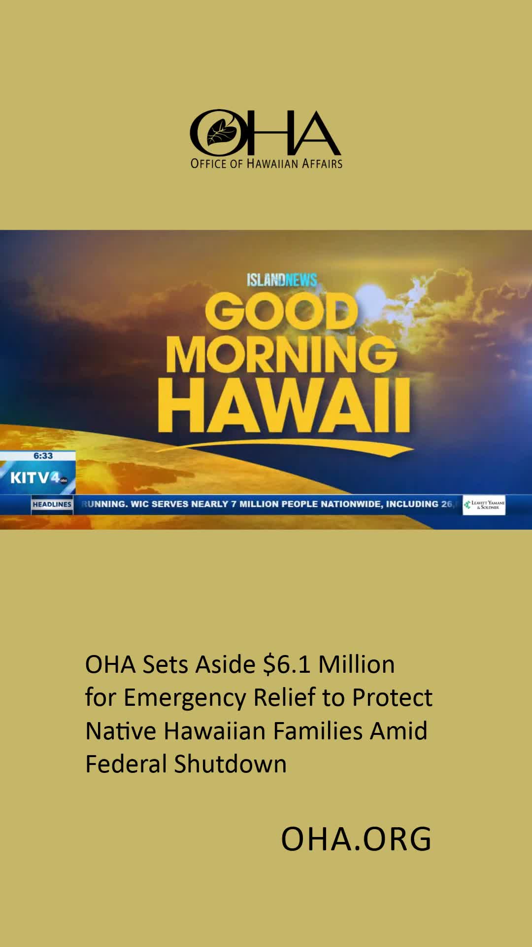Office of Hawaiian Affairs approves $6.1 million emergency relief for beneficiaries facing SNAP cuts