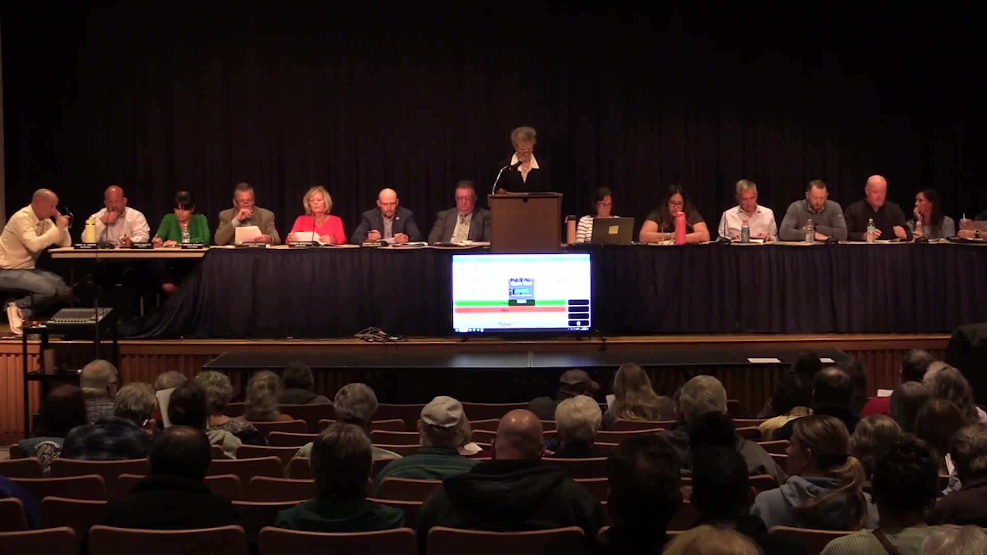 Town meeting approves multiple budget and capital articles; stabilization transfer fails