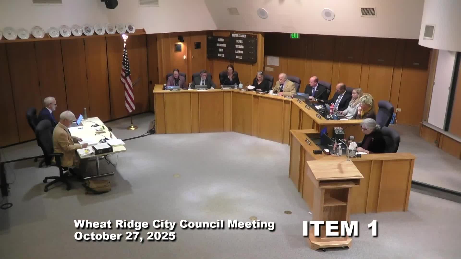 Votes at a glance: Wheat Ridge council actions on Oct. 28, 2025