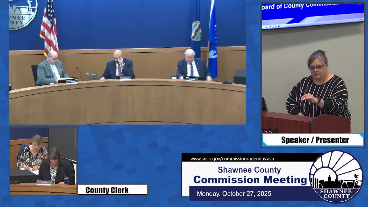 Shawnee County approves vouchers, contracts, staffing and 2026 social services allocations