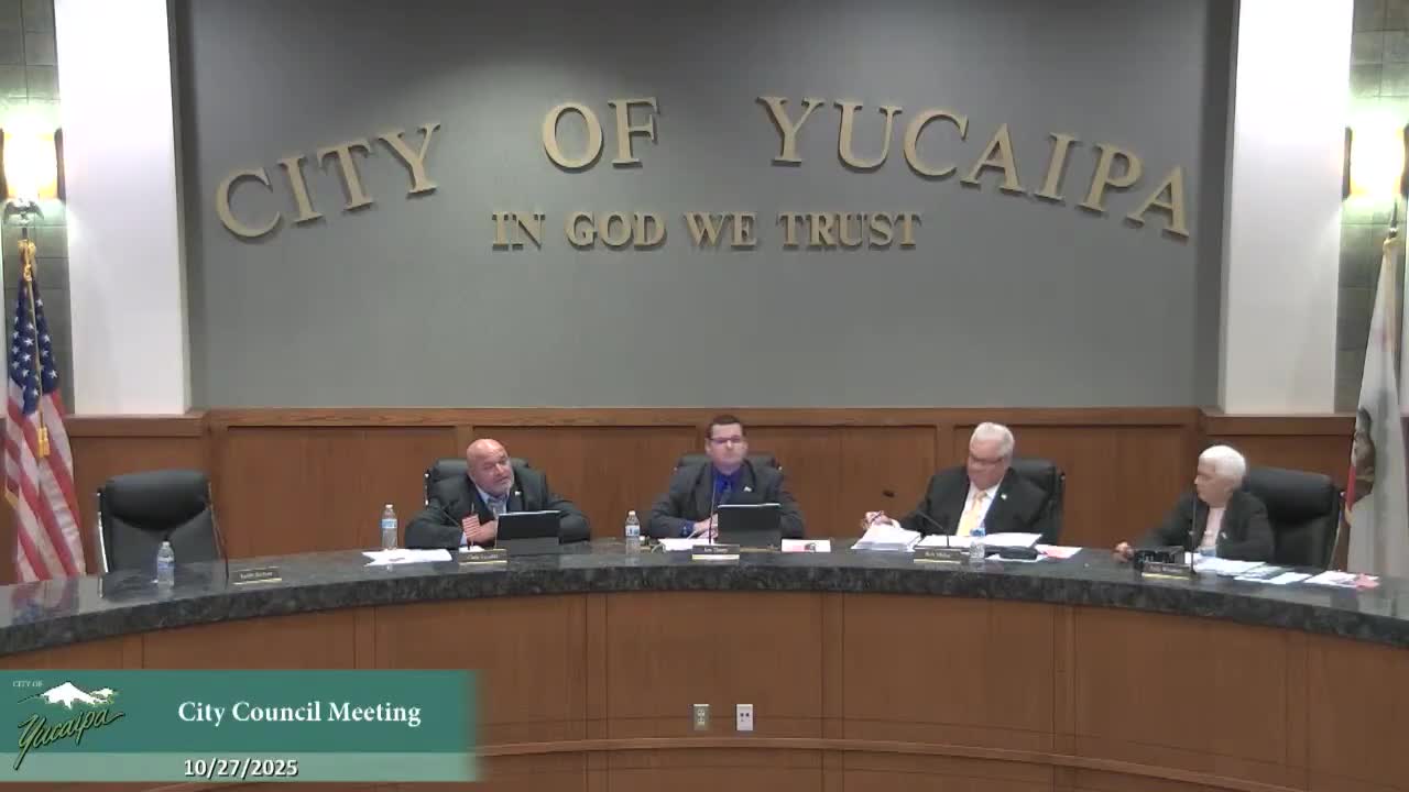 Yucaipa council summarizes major votes: referendum, flood ordinance, procurement and oversight moves