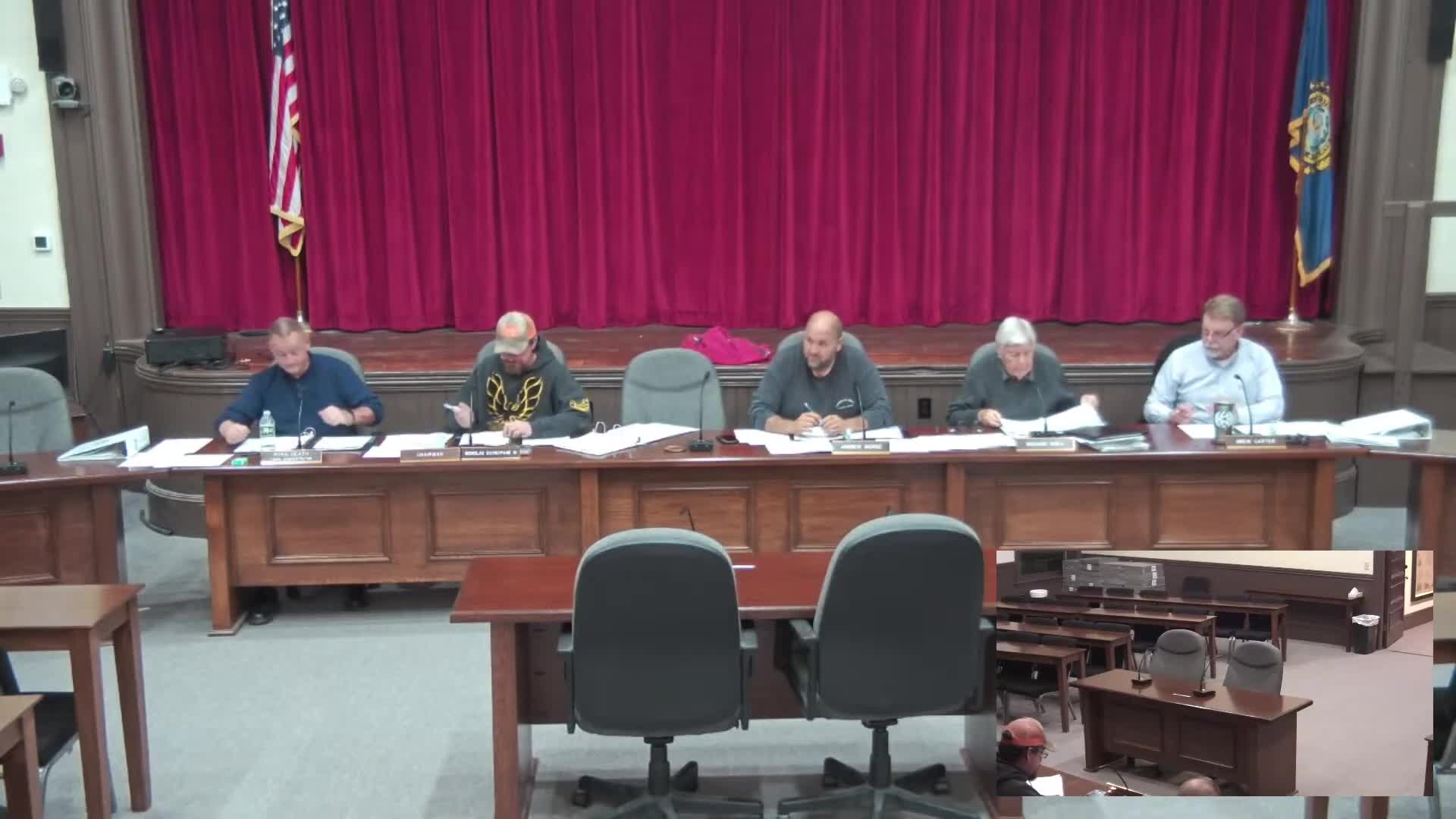 Selectmen approve most 2026 department budgets; election equipment decision tabled