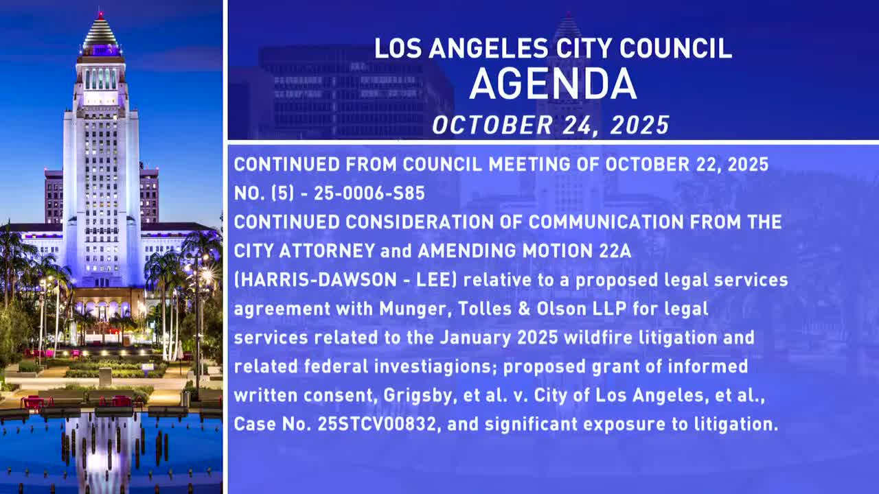 Council approves items 1	4; item 5 continued to Oct. 29