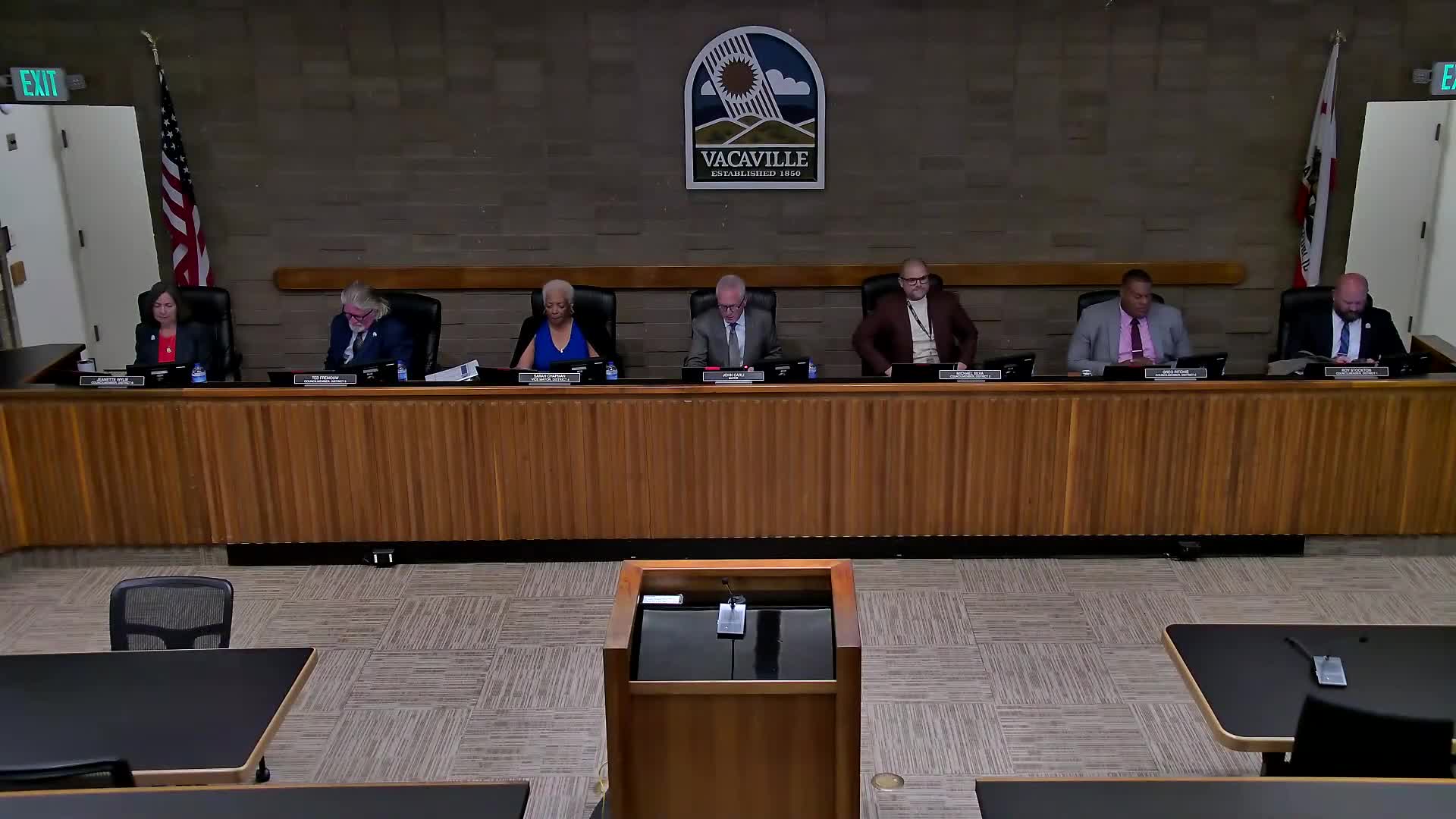 Vacaville City Council adjourns to closed session to discuss labor and two property negotiations