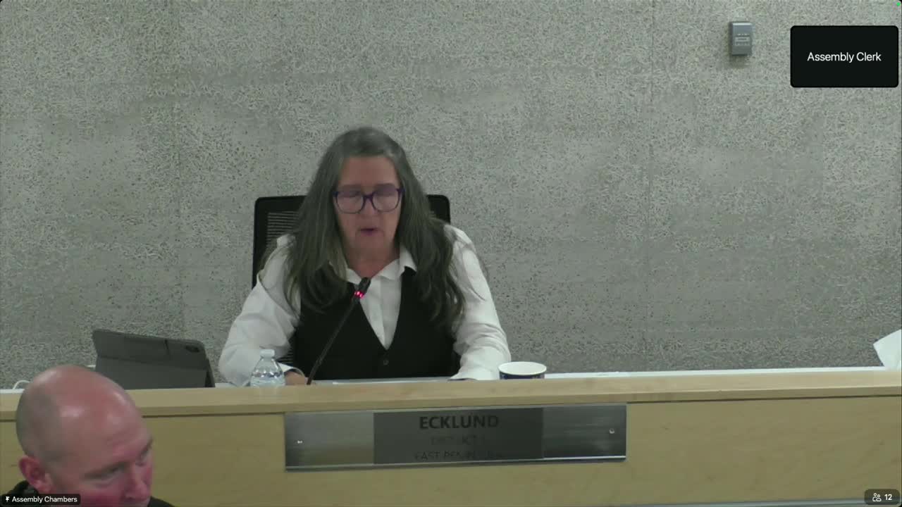 Lands committee reviews petition to vacate 66‑foot section‑line easement in Diamond Ridge