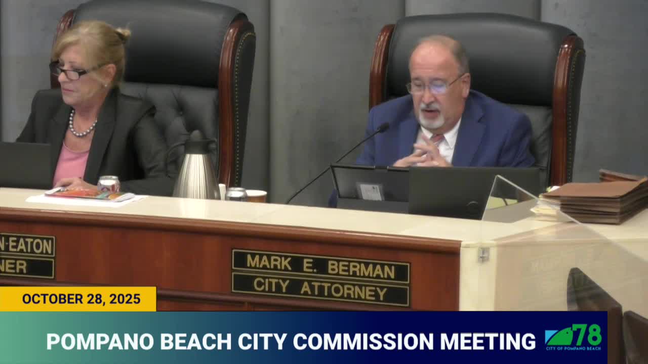 Pompano Beach to seek $30M in DEP SRF loans for PFAS compliance; some principal forgiveness expected