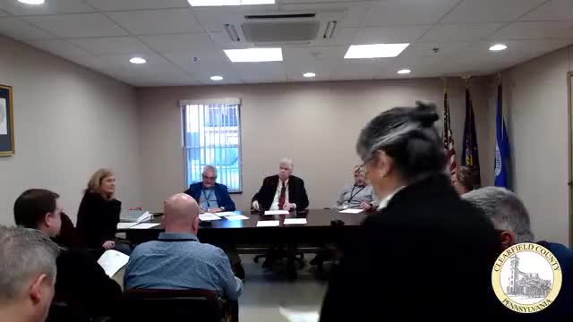 Clearfield County commissioners approve CDBG application, award jail food contract and flag state budget harm to services