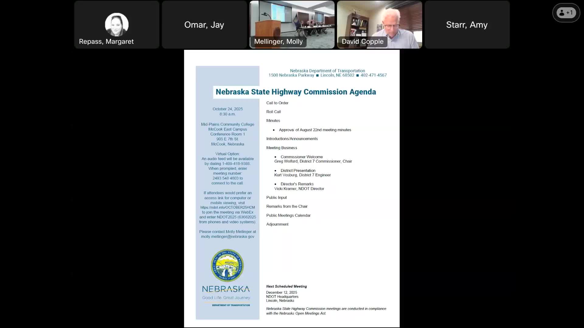 NDOT staff clarifies county bridge match program, funding shortfall and future options