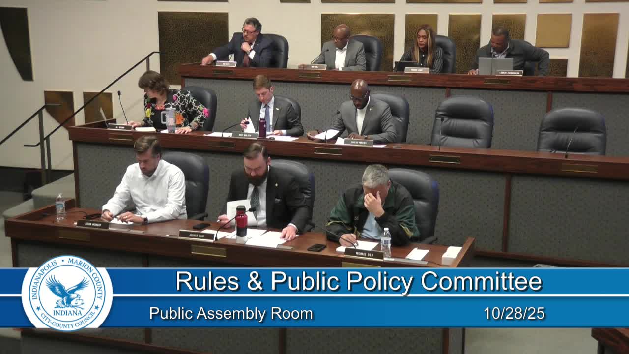Indianapolis rules committee reviews harassment-policy overhaul, weighs independent oversight and anonymous reporting