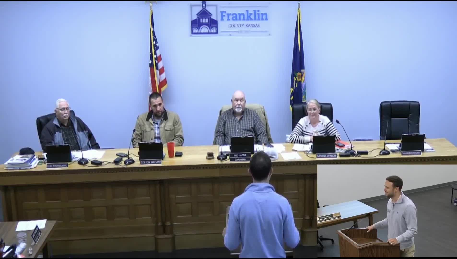 Votes at a glance: payroll approval, grader purchase and two plats accepted by Franklin County Commission