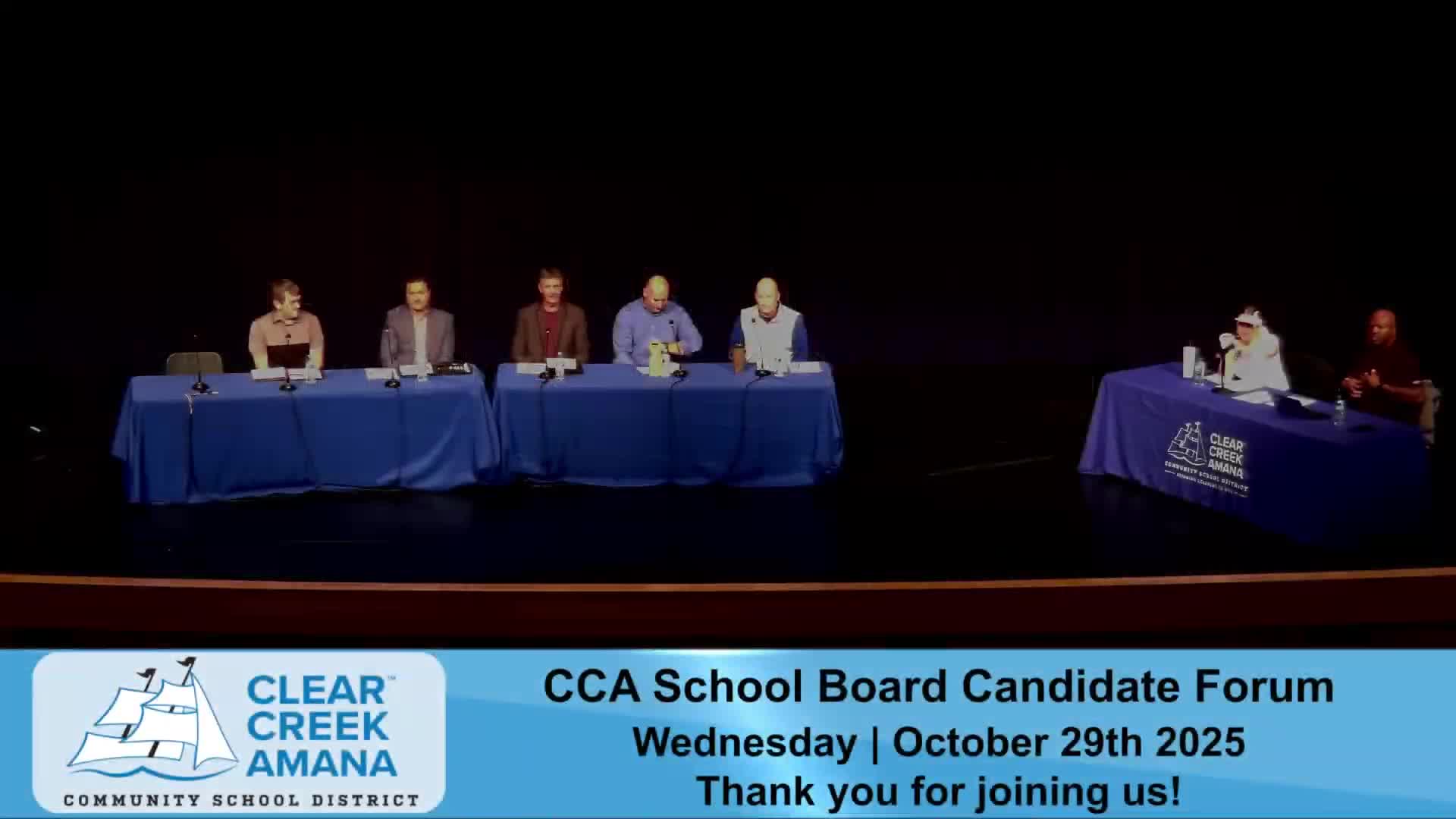 Clear Creek Amana candidates outline priorities at forum; write-in process for two seats explained