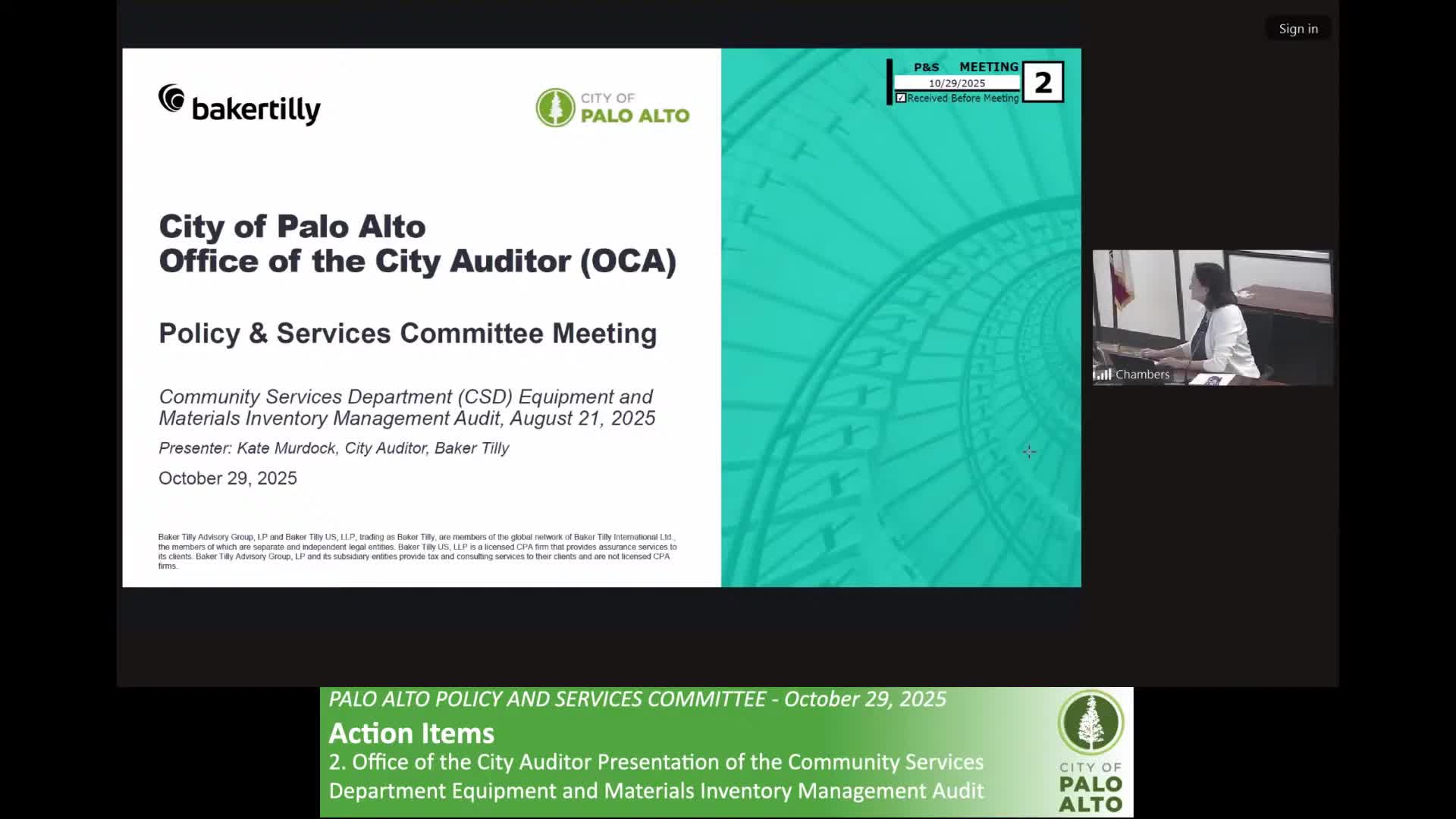 City auditor finds gaps in Community Services inventory controls; committee approves audit