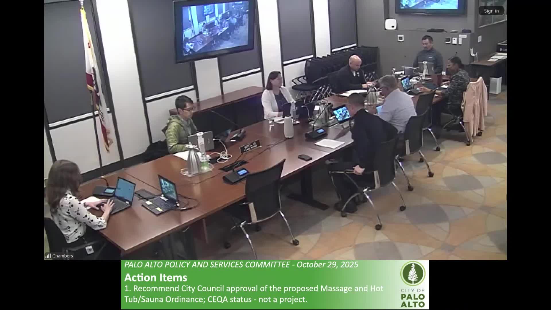 Palo Alto committee backs ordinance aligning massage businesses with state rules, shifts permitting to owners