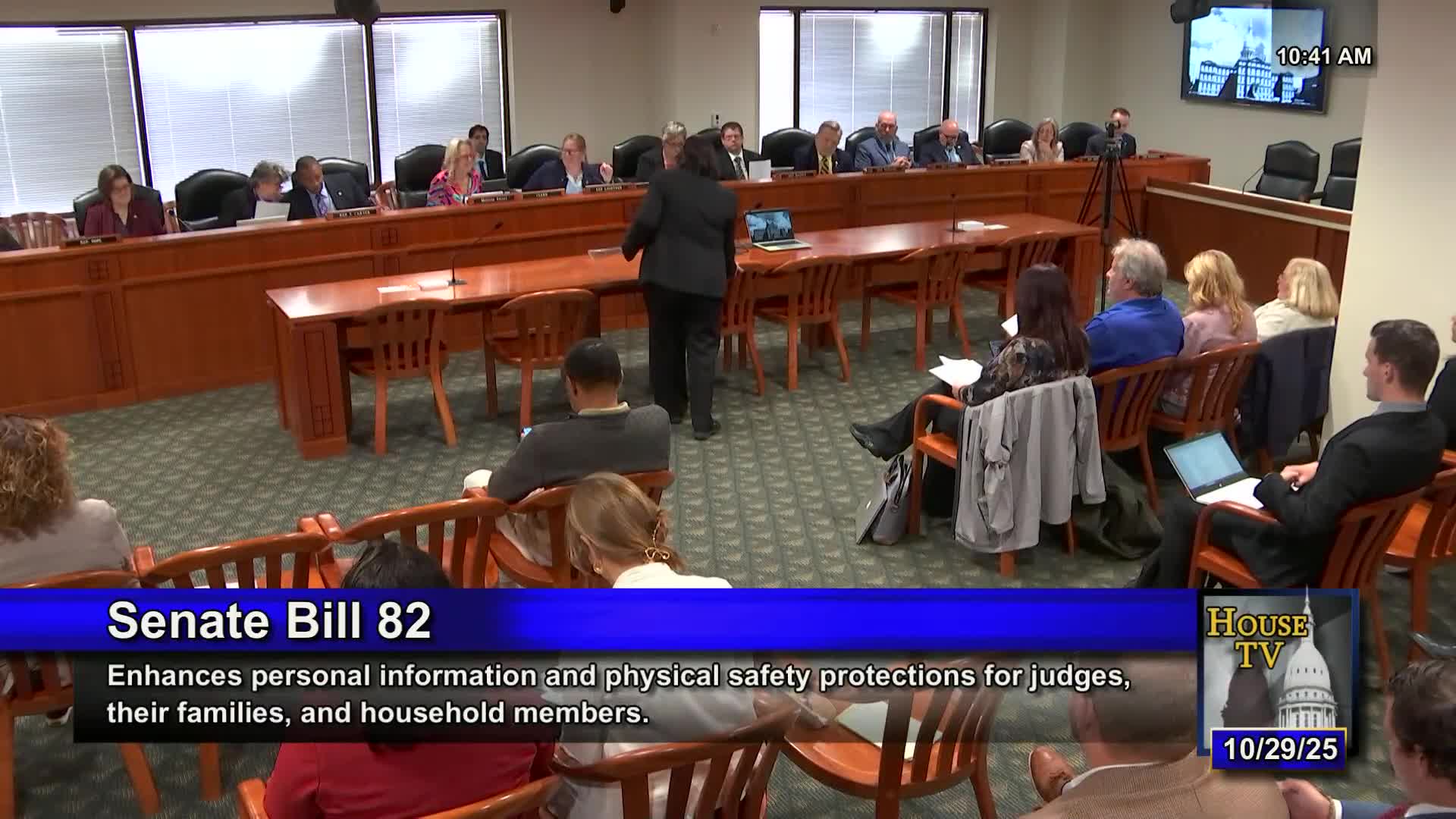 House judiciary committee adopts substitutes for Judicial Protection Act and related elected‑official privacy bill after heated public testimony