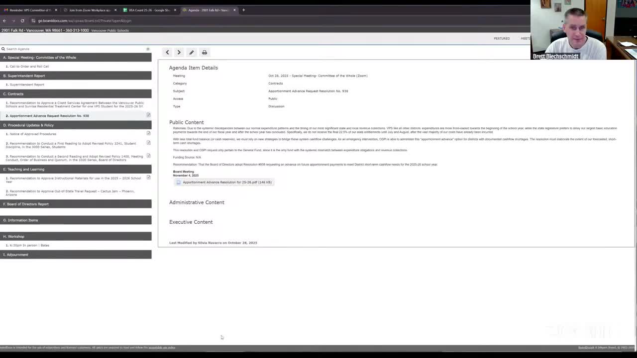 General counsel previews student-discipline policy revision and meeting-conduct update for November