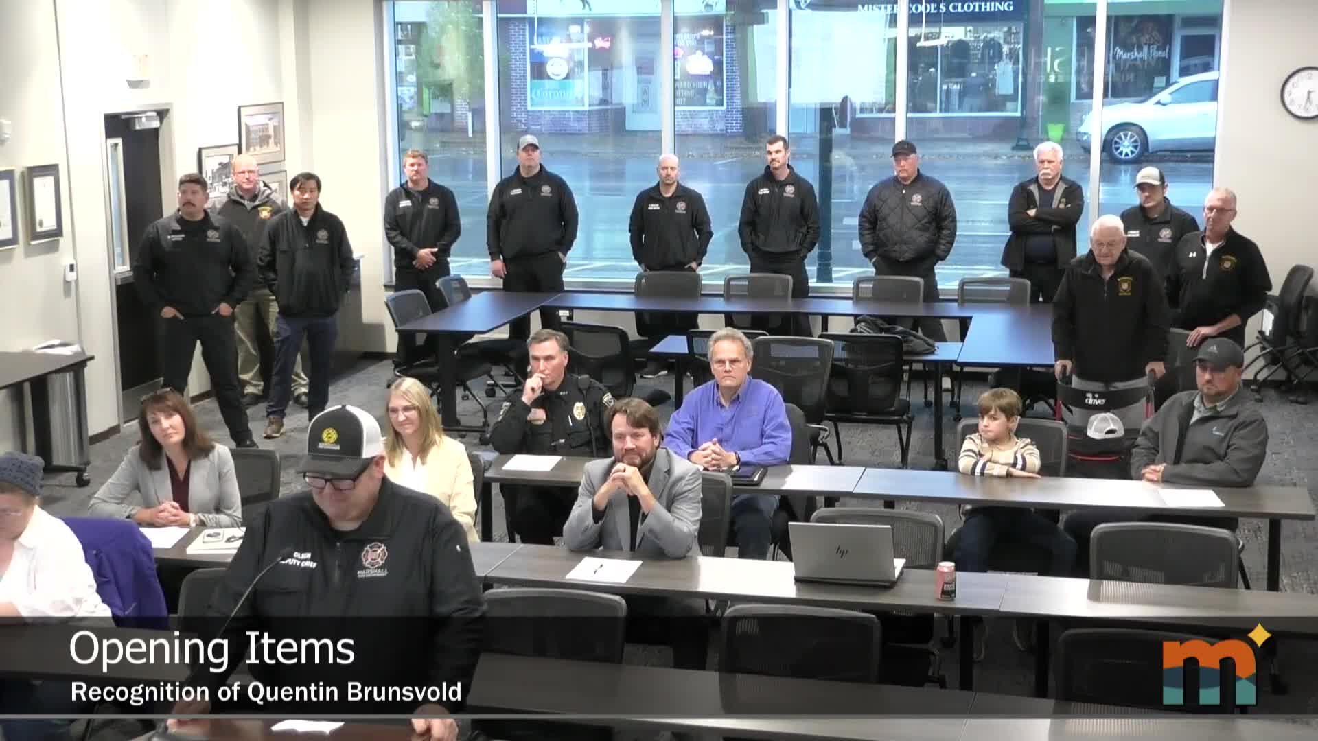 Marshall honors Fire Chief Quentin Brunsvold as regional Fire Officer of the Year