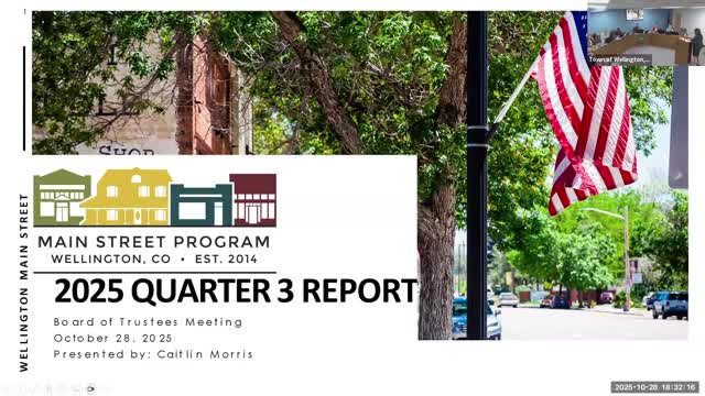 Wellington Main Street reports rising volunteer hours, DOLA funding for Cleveland Avenue renderings