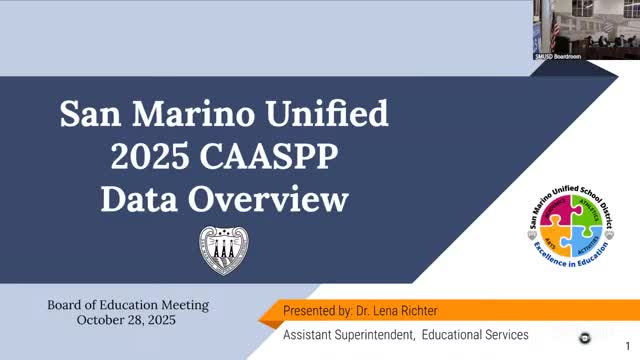 San Marino Unified reports top-tier 2025 CAASPP, CAST results; district outlines targeted next steps