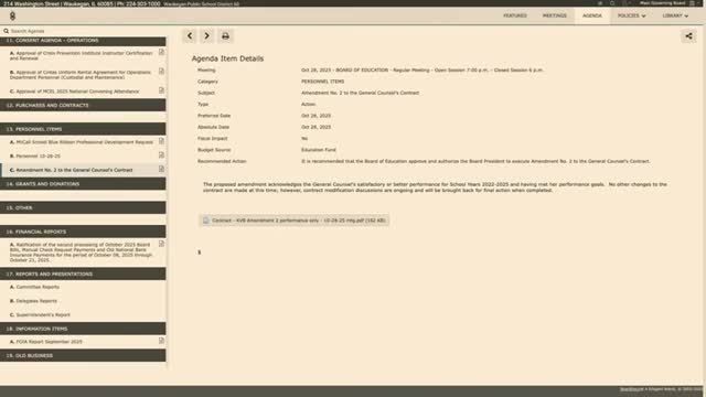 Board approves consent agenda, multiple discipline actions and contract amendment; leaders split over professional development spending