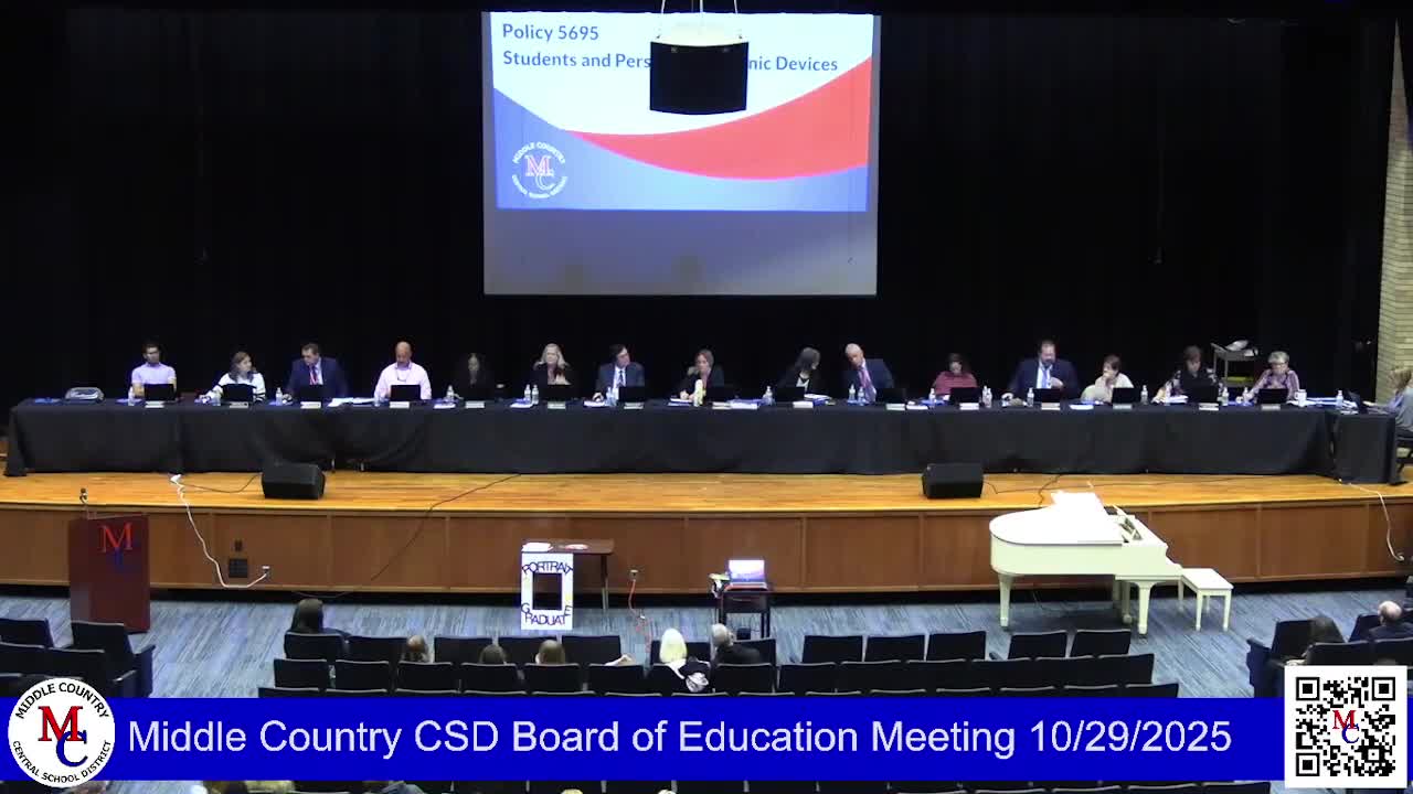 Middle Country board adopts student smart-device ban, cites new state law and local implementation plan