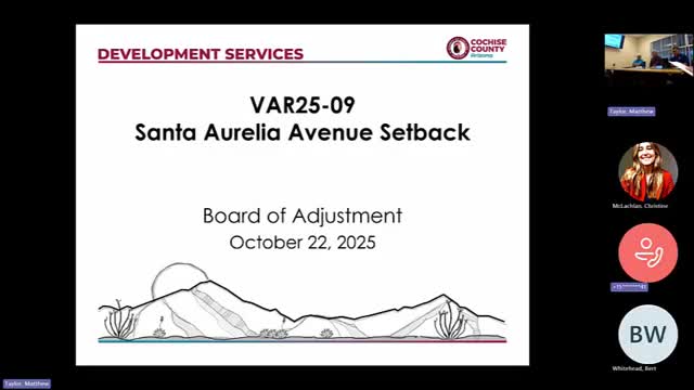 Board approves setback reduction to allow 1,800-square-foot garage at Sierra Vista property