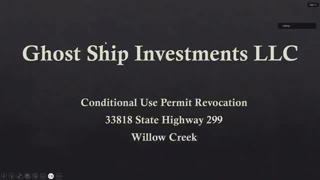 Humboldt supervisors give Willow Creek cultivator a time-limited chance to resolve compliance issues after county suspends permit