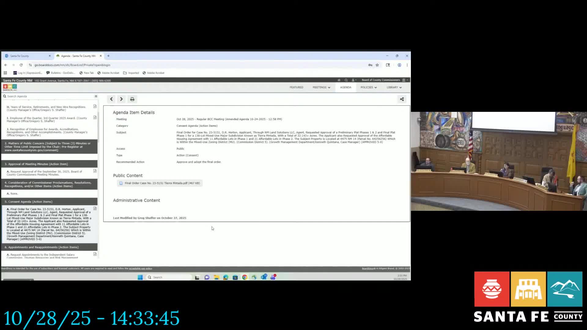 Commission Approves Final Order for Tierra Pintada Entitlement After Debate Over Withdrawn Developer