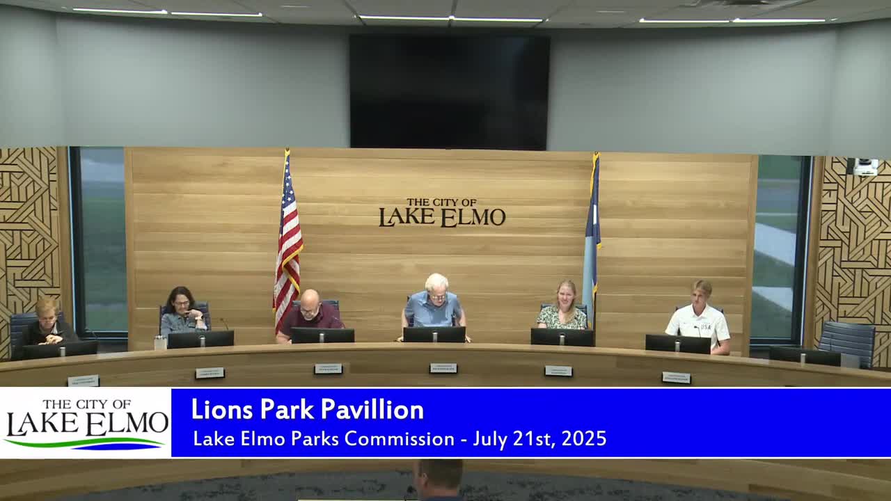 Parks commission backs Lions Park pavilion and playground upgrades for 2026