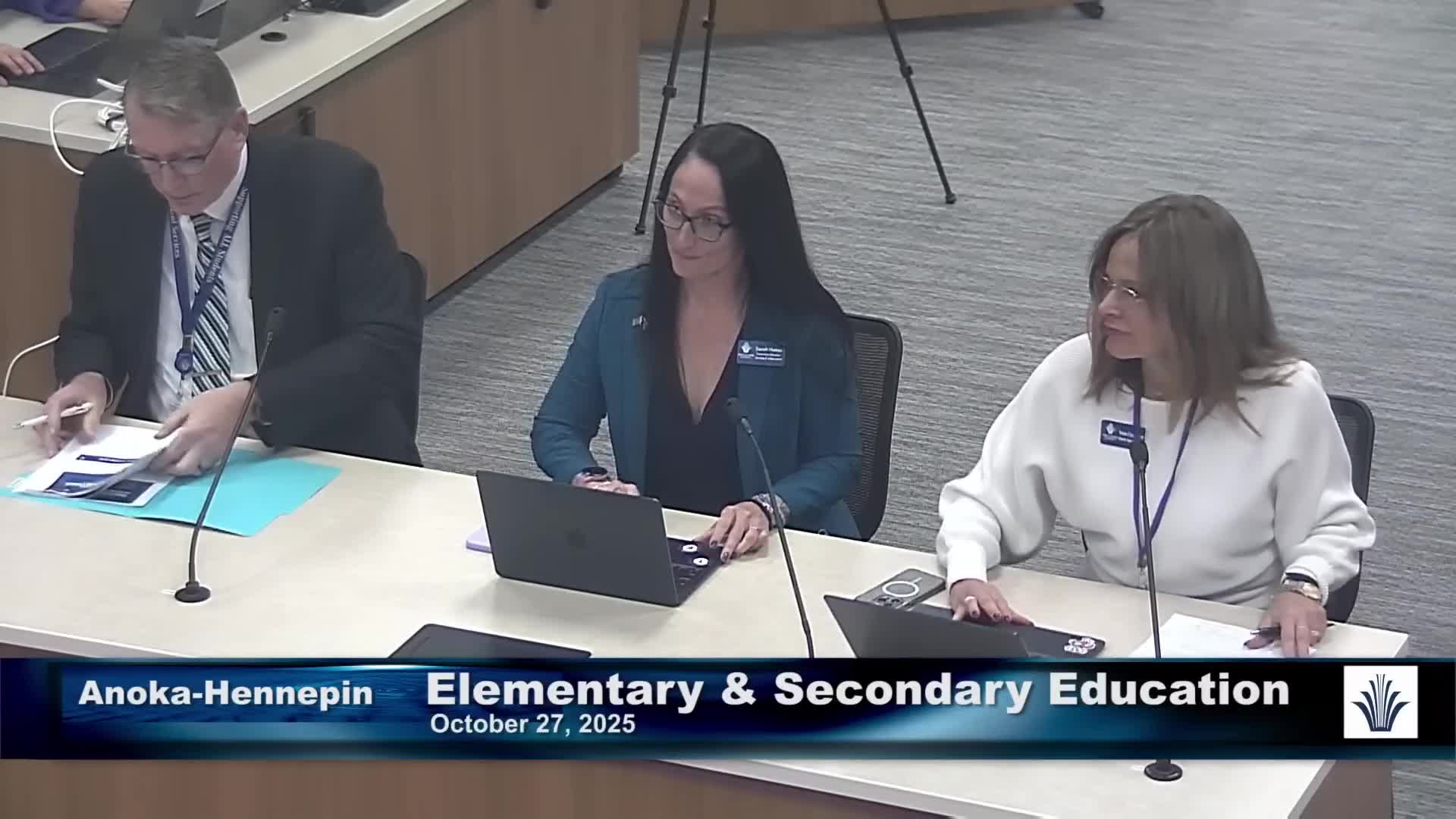 District says new reading curriculum and diagnostics will drive gains; science MCA presented as a baseline