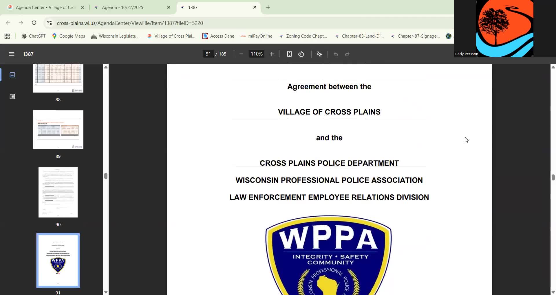 Cross Plains board ratifies police contract; pilots 11‑hour patrol shifts under MOU
