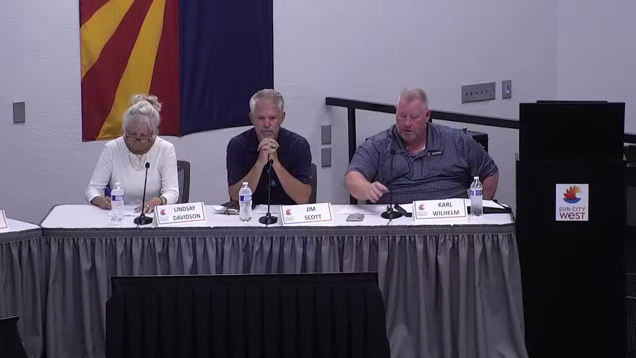 Sun City West committee recommends larger remodel for Lapidary clubroom; staff reports recent project completions