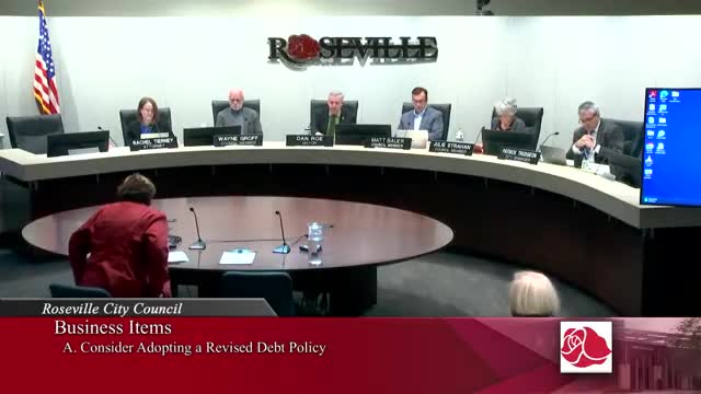Council updates debt policy to reflect statutory change; adopts resolution