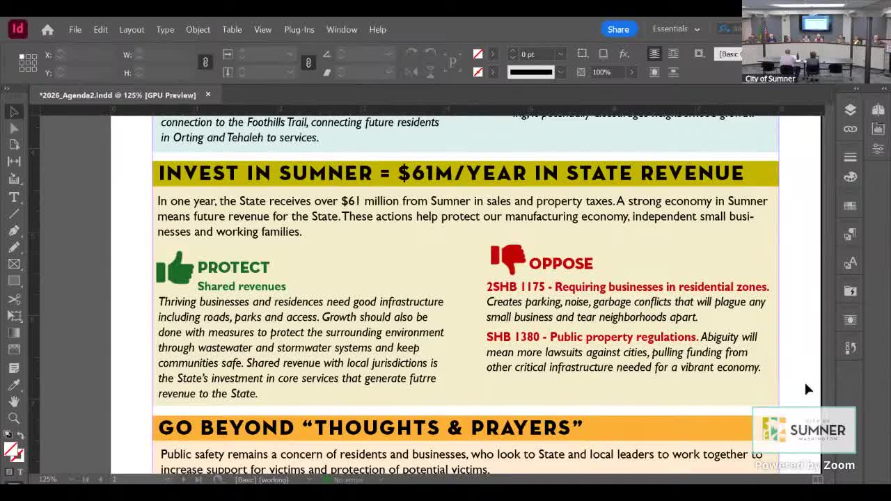 Sumner frames 2026 legislative agenda around housing, state revenue and public safety