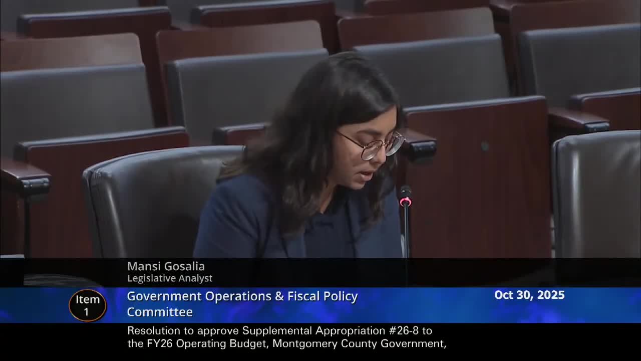 Committee recommends $180,000 to implement Montgomery County hiring preference for displaced federal workers